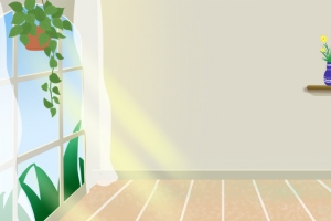 家居手绘房间阳光明媚banner