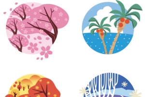 抽象设计 春天 春夏秋冬