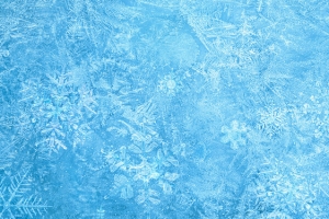 蓝色小清新梦幻雪花背景