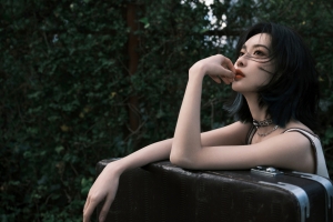 孟子义 旅行 行李箱美女 4K壁纸 3840x2160