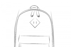 双肩背包简笔画素描
