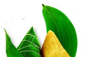 绿色可口粽子食物