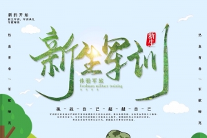 简约大气军训生活开学军训海报