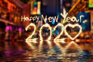 happy new year 2020新年快乐4k壁纸