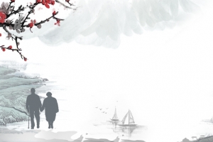 99重阳节文艺复古景色banner