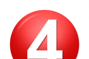 红色数字4球形图标