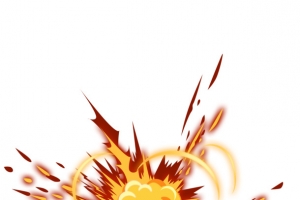 黄褐色爆炸火焰