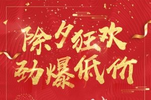 新年狗年除夕狂欢劲爆低价商场促销优惠海报