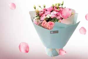 鲜花简约白色banner