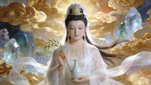 精美观音菩萨像4K高清壁纸3840x2160