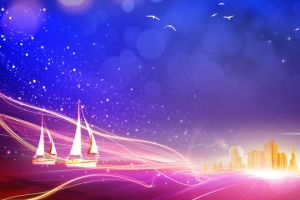 企业年会颁奖晚会蓝色banner