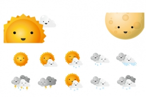 可爱太阳天气预报