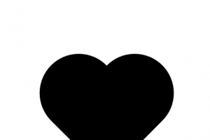 黑色爱心符号图标