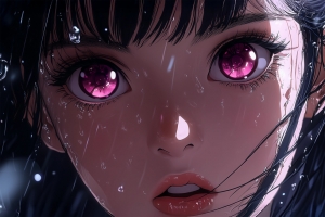 动漫女孩脸 大眼睛 4K壁纸 3840x2400