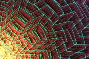 分形 线条 霓虹灯 抽象 4k壁纸 3840x2160