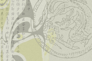 中国风脸谱海报背景