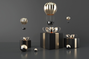 C4D，黑金，舞台，高端