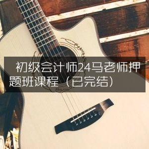 2024初级会计师马老师押题班课程（已结束）