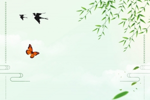 春季父子春游背景图
