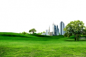 高楼城市绿化高清PNG透明免抠设计素材免费下载