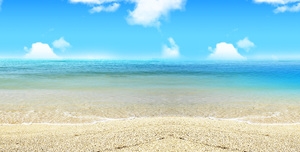夏季沙滩背景banner