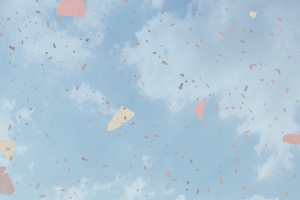 毕业季简约学士帽欢呼庆祝校园