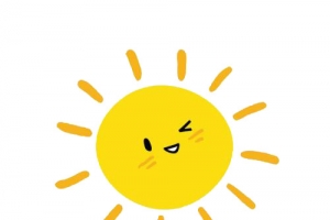 可爱的卡通小太阳