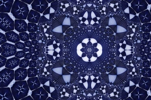 分形 形状 图案 抽象 蓝色 4k壁纸 3840x2160