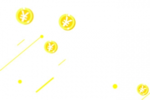 黄色金币漂浮装饰图片