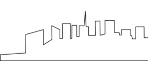 手绘简笔画城市图