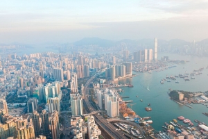 城市 海岸 鸟瞰图 建筑物 摩天大楼 大都市 香港 4k壁纸 3840x2160