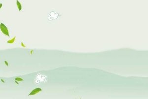 浅绿色手绘端午节远山人物背景