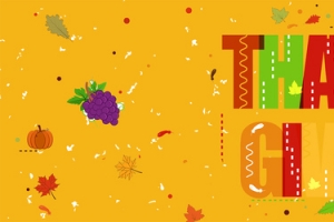 卡通感恩节背景banner