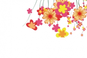 彩色可爱节日小花