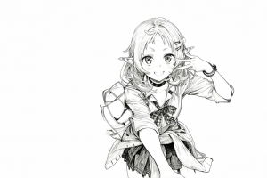 希露菲 线条女孩4k壁纸