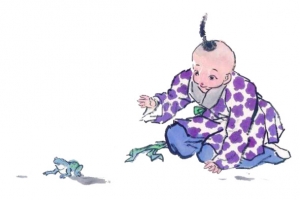 水墨儿童玩耍