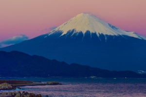 山 火山 海滩 风景 富士 日本 4k壁纸 3840x2160