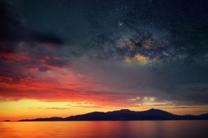 科西嘉岛 星空风景4K壁纸