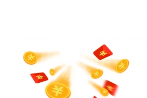 国潮元素 春节 传统 中国风红包金币