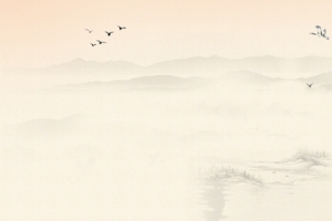 唯美淡雅山水banner