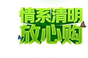 情系清明放心购艺术字免费下载