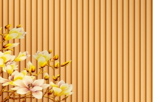 金色复古玉兰花背景