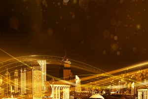 城市大气鎏金质感黑色banner