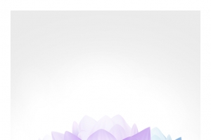 简约唯美蓝紫色莲花海报PSD背景素材