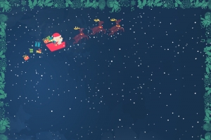 圣诞节唯美雪景蓝色banner
