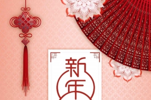中国风2018新年快乐宣传海报