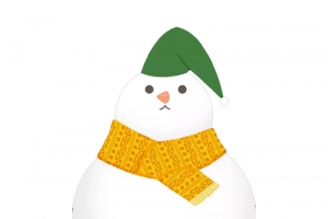 圣诞节绿帽雪人