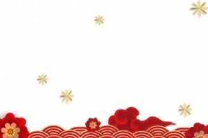 红色国风装饰元素