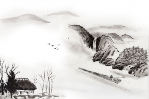 水墨山水古镇