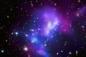 高清摄影效果紫色光效星空